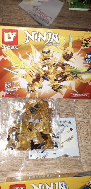 Lắp ráp 1 hộp LegoNinja Rồng 68092 có trên 150 chi tiết