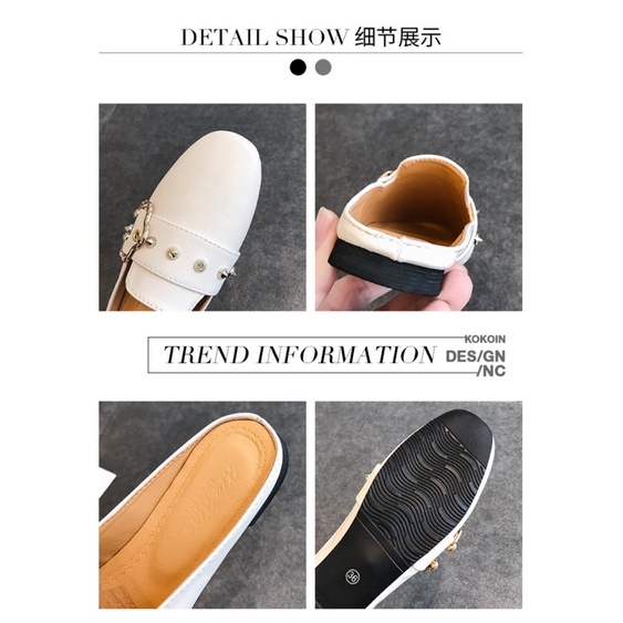 Dép sục nữ khoá gài đinh tán BIG SIZE 35-43