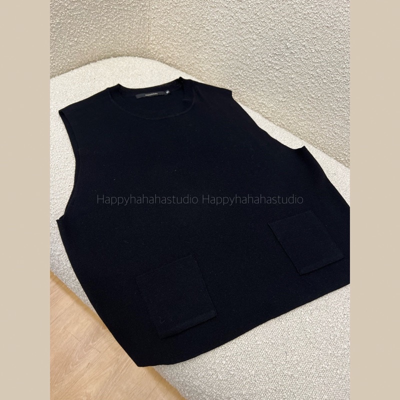 Áo gile len cổ tròn happyhahahastudio Ha02