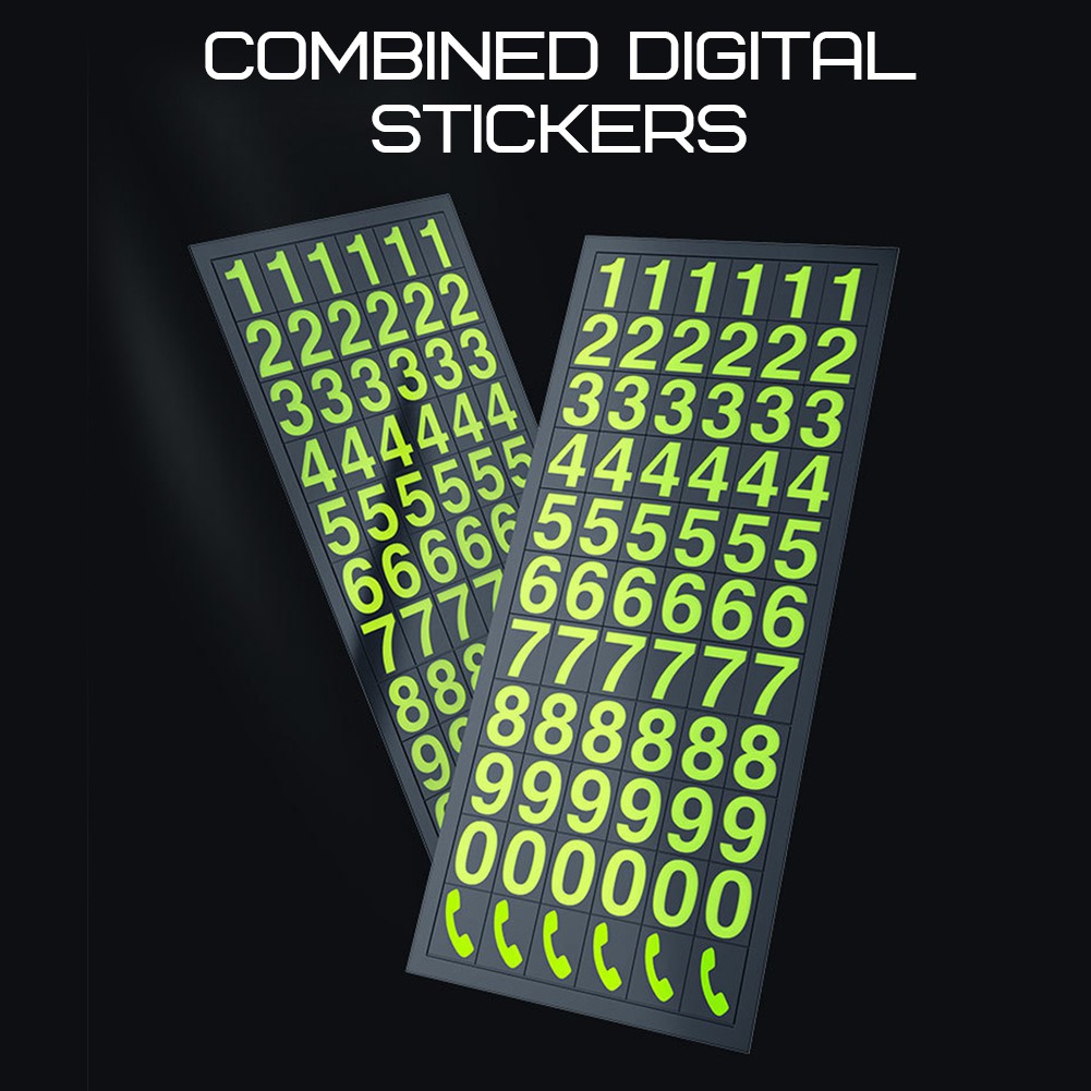 Thẻ đậu xe tạm thời kèm nhãn dán phát sáng ban đêm tiện dụng