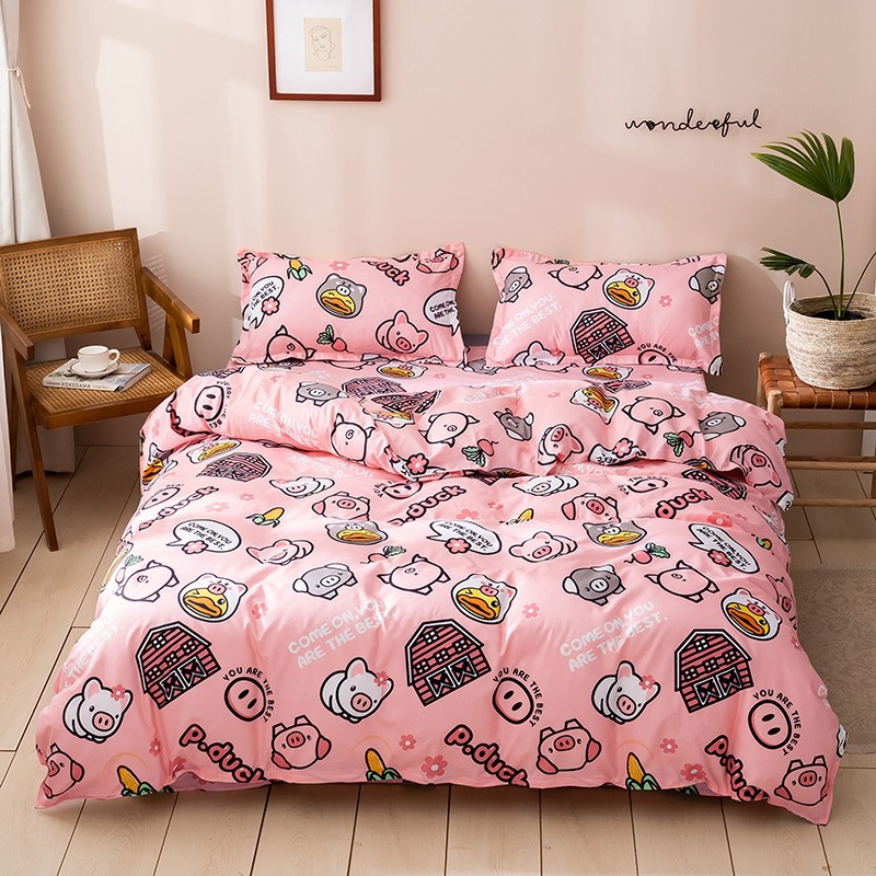Bộ 5 MÓN VỎ CHĂN kèm ga chun vỏ gối ( kèm vỏ gối ôm ) cotton poly Hàng Xưởng nhiều mẫu mới