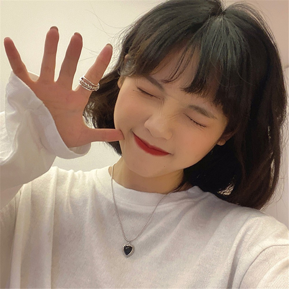 Dây chuyền hợp kim mặt hình trái tim xinh xắn thời trang cho nữ