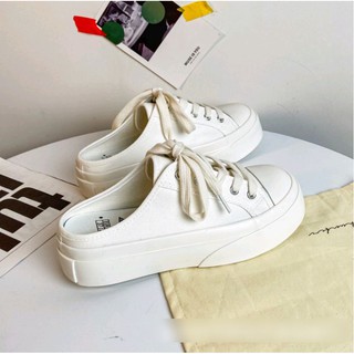 Giày Đạp Gót Mẫu Mới Màu TRẮNG Hot Hit Loại Chất Lượng Tốt