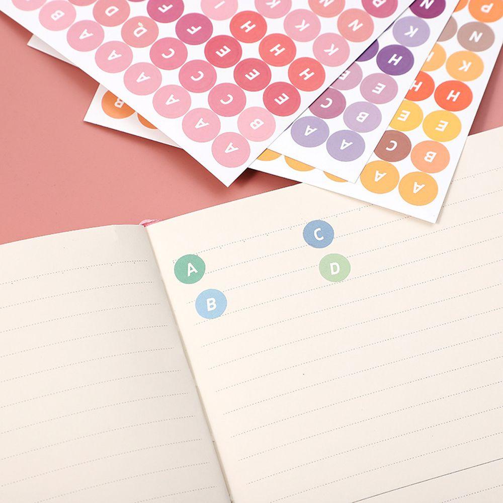 Set 2 Tấm Sticker Dán Trang Trí Sổ Tay / Nhật Ký Hình Chữ Cái Alphabet Dễ Thương