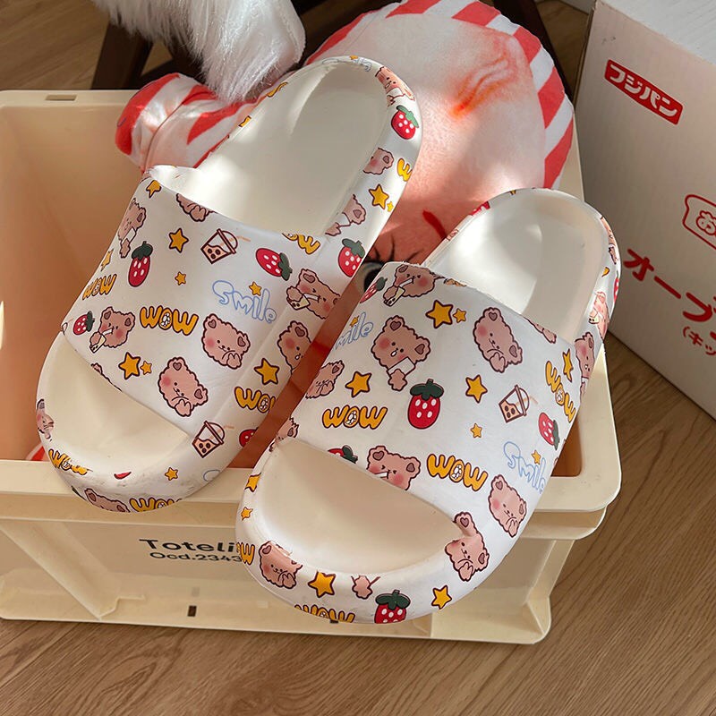 FREE SHIP Dép bánh mỳ siêu êm cực xinh , Dép lê nữ hoạt hình cute 102