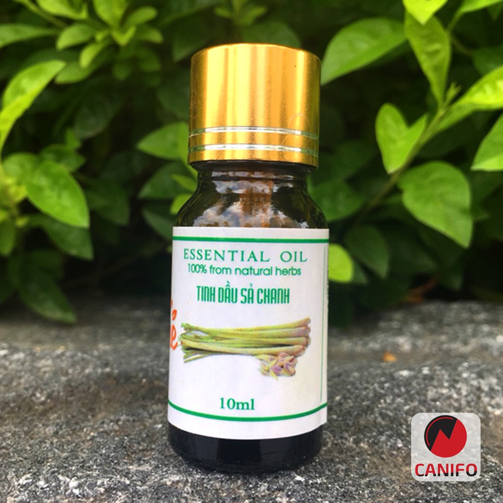 Tinh dầu sả chanh nguyên chất 10ml Canifo có kiểm định chất lượng - Tinh dầu xả chanh đuổi muỗi, tinh dầu xông phòng