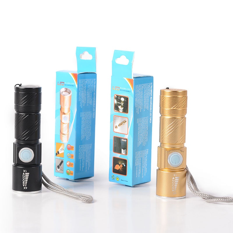 Đèn pin mini zoom, 3 chế độ siêu sáng CREE chiếu sáng tối đa 200m