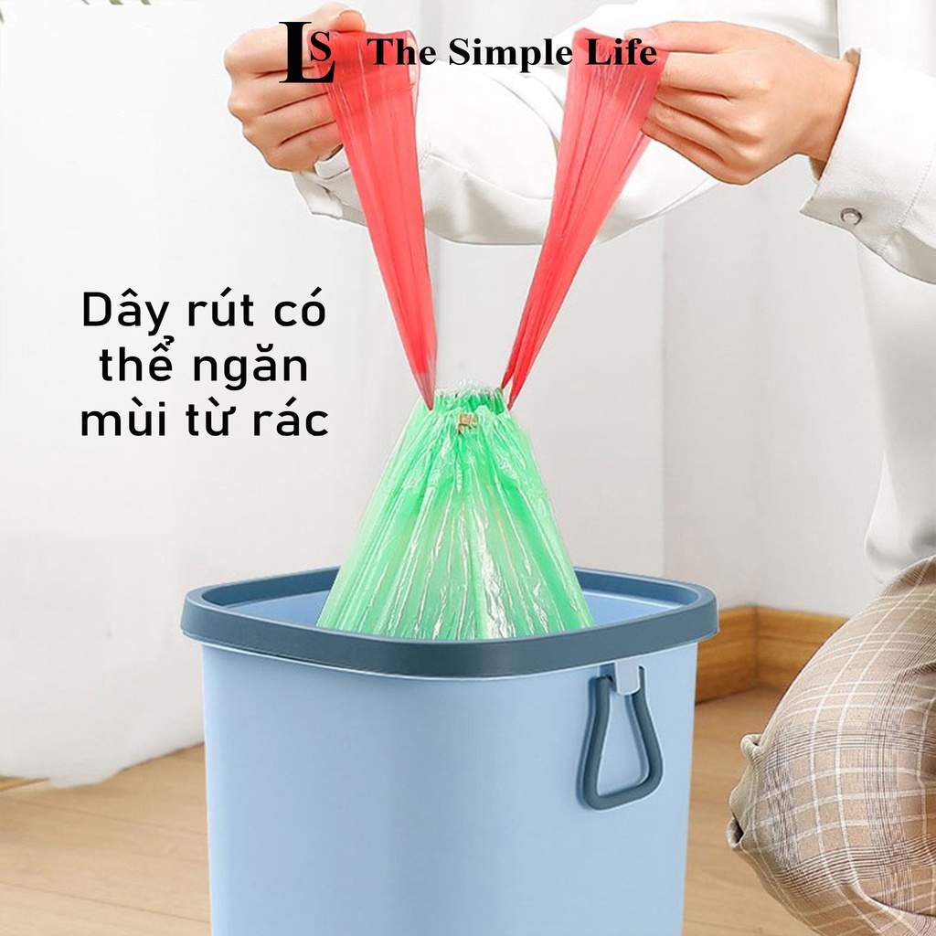Túi đựng rác có dây rút, túi rác có quai, bao rác có dây rút tiện lợi, chất liệu bền bỉ, tự phân hủy [CHÍNH HÃNG]