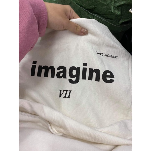Áo zip 🌸 Áo dài tay nỉ bông form rộng unisex tay bồng in chữ IMAGINE dành cho nữ PHULA style Hàn Quốc Ulzzang | BigBuy360 - bigbuy360.vn