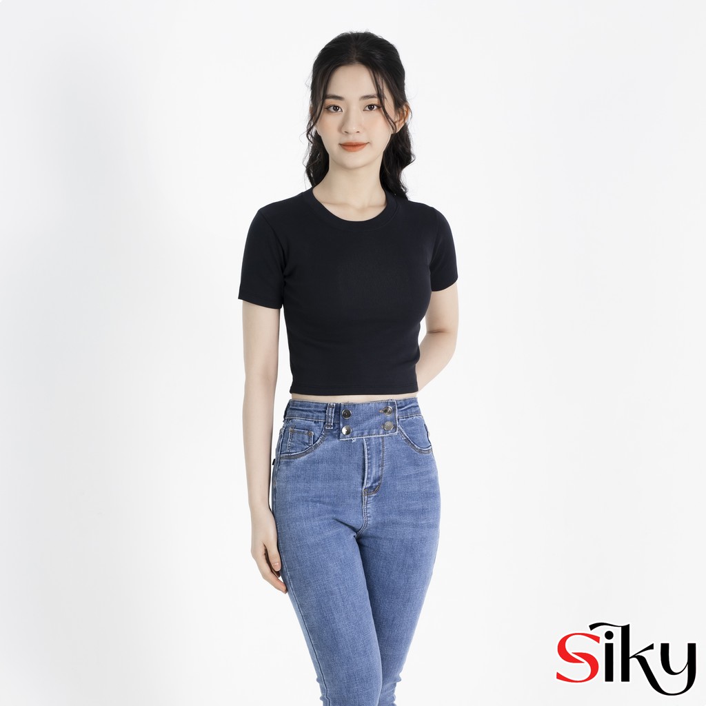 Áo croptop nữ ôm body chất thun tăm mềm mịn | BigBuy360 - bigbuy360.vn