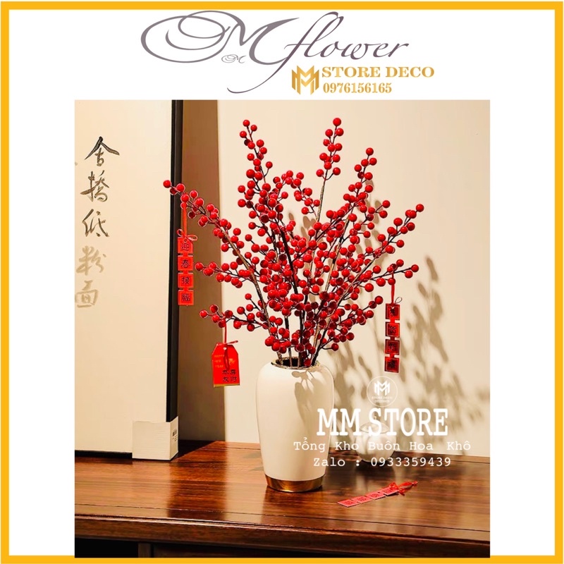 Cành đào đông (cherry)70-95cm , đào đông cao cấp , deco trang trí nhà cửa