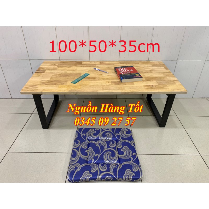 Bàn Gỗ Kiểu Nhật Chân Sắt Xếp 100x50x35cm