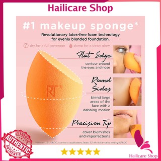 [Nhập Mỹ] Mút tán kem nền Real Techniques Miracle Complexion Sponge kèm Case đựng