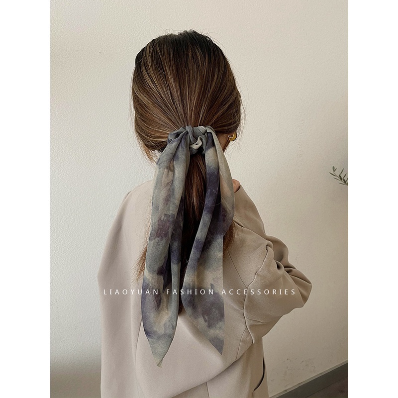 Dây cột tóc kiểu dây ruy băng thắt nơ xinh xắn