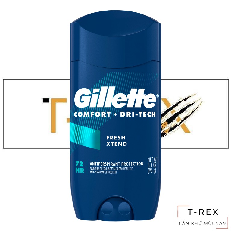 [NEW] Lăn Khử Mùi Gillette Comfort + Dri-Tech Fresh Xtend 96Gr (Sáp Trắng)