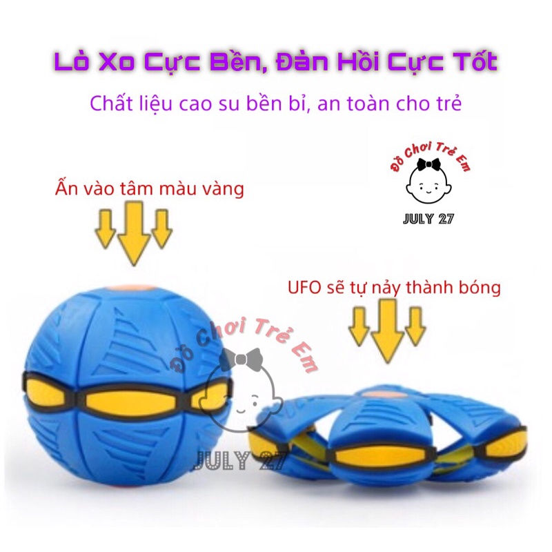 Bóng Biến Hình UFO - Quả Cầu Ma Thuật - Bóng Bẹp Bật Nhảy - Có 3 ĐÈN LED Nhấp Nháy Làm Từ Nhựa ABS