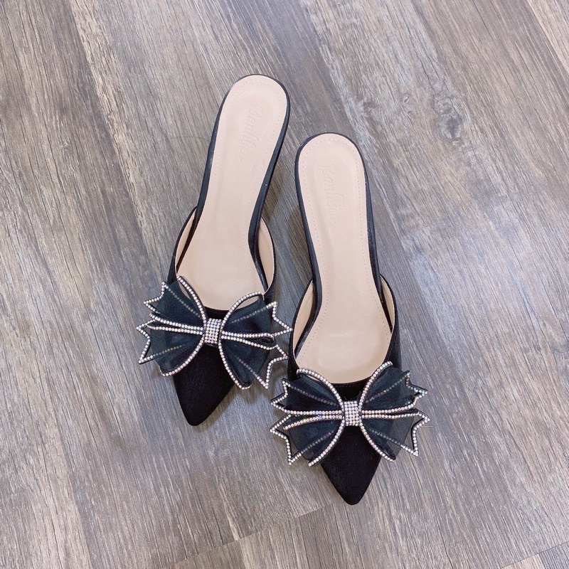 Dép Sục Nơ mang thoải mái, nhẹ nhàng mà thanh Lịch cao 5P - Giày mã NoBuom