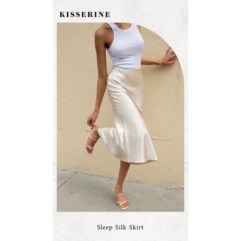 [Kisserine] Chân váy lụa SLEEP SILK SKIRT | BigBuy360 - bigbuy360.vn