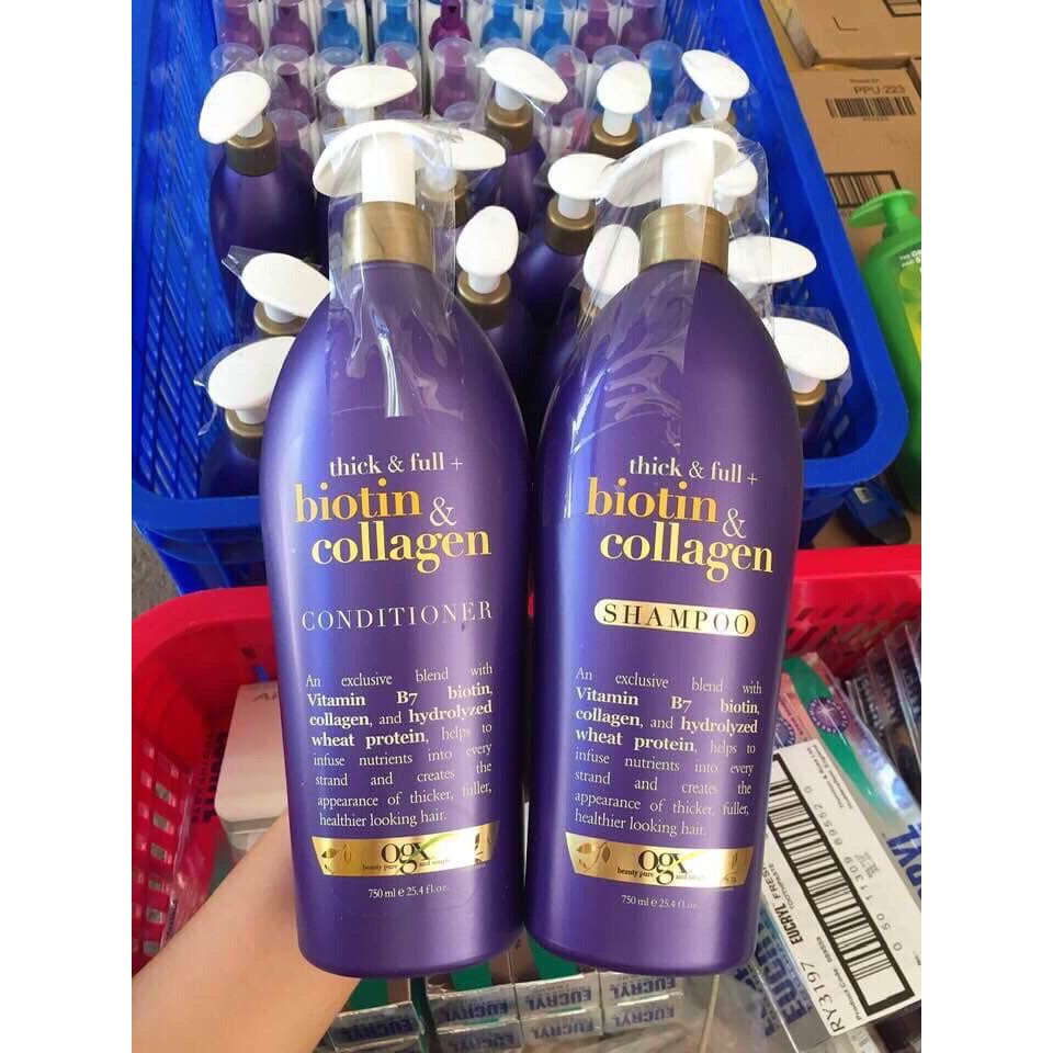 Dầu Gội Xả Biotin & Collagen 750ml