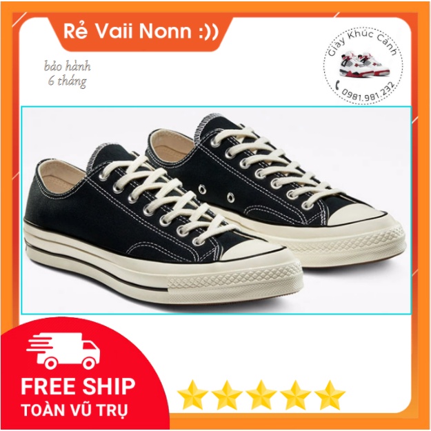 Giày_Converse Nam Nữ, Giày CV 70s Hight Top Black, White Hàng Cao Cấp Full Box Bill