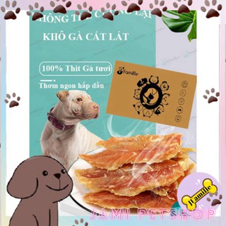 [100% THỊT GÀ]Khô Gà Cắt Lát, Thức Ăn Cho Chó Mèo, Đồ Ăn Vặt Cho Thú Cưng, 100% Thịt Sạch An Toàn 100gr - JAMI05