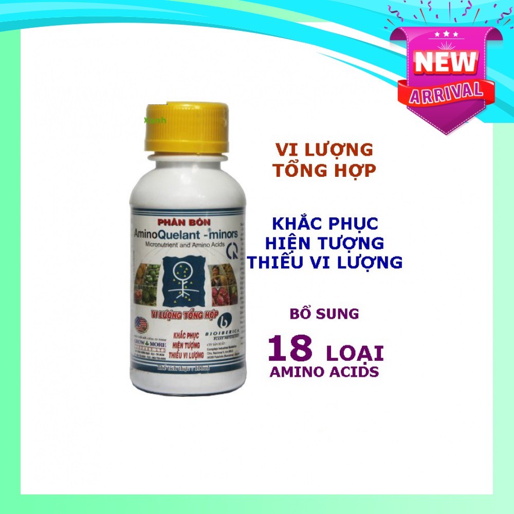 Phân bón lá vi lượng tổng hợp AMINO QUELANT MINORS khắc phục hiện tượng thiếu vi lượng chai 100ml