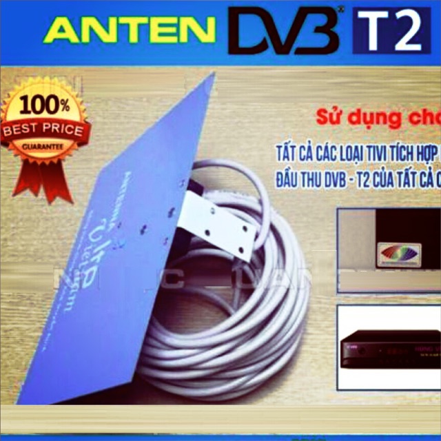 Anten bảng thu truyền hình kỹ thuật số mặt đất DVB-T2 HDG kèm dây 13 mét - Anten DVB T2