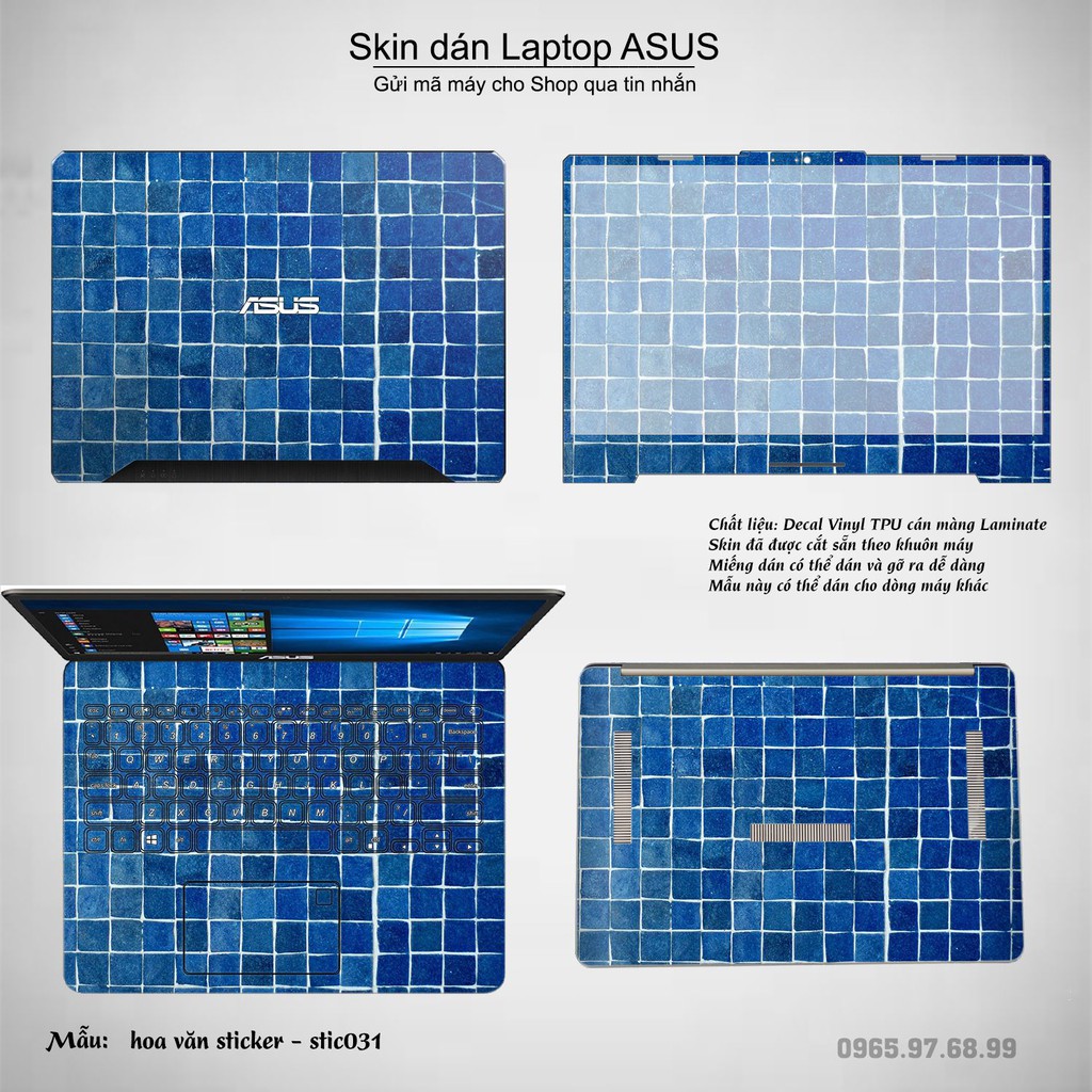 Skin dán Laptop Asus in hình Hoa văn sticker _nhiều mẫu 6 (inbox mã máy cho Shop)