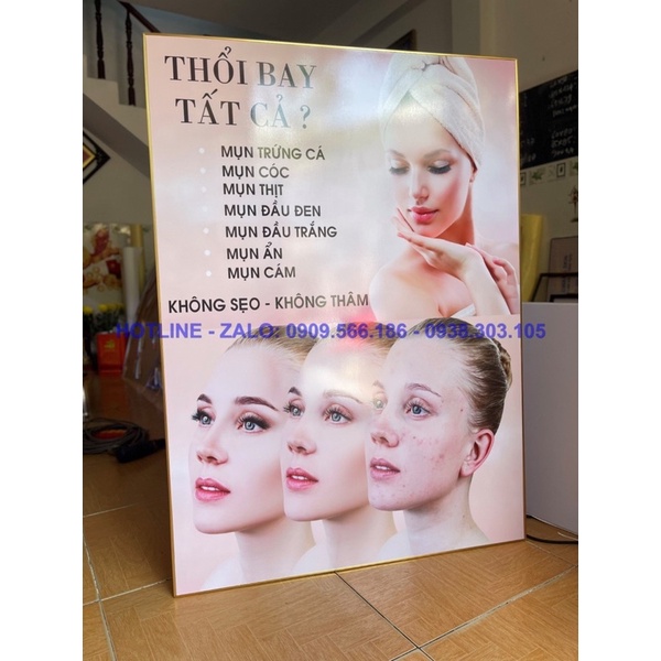 KHUNG TRANH SPA TRÁNG GƯƠNG TREO TƯỜNG VỀ CHĂM SÓC DA