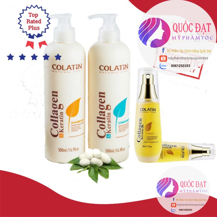 Gội và xả colatin colagen siêu mềm mượt loại 1000nl và 500ml