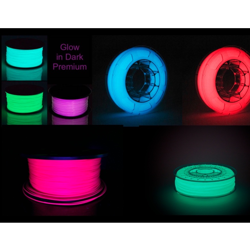 Nhựa In 3D luminous PLA PETG Glowing phát sáng dạ quang trong tối