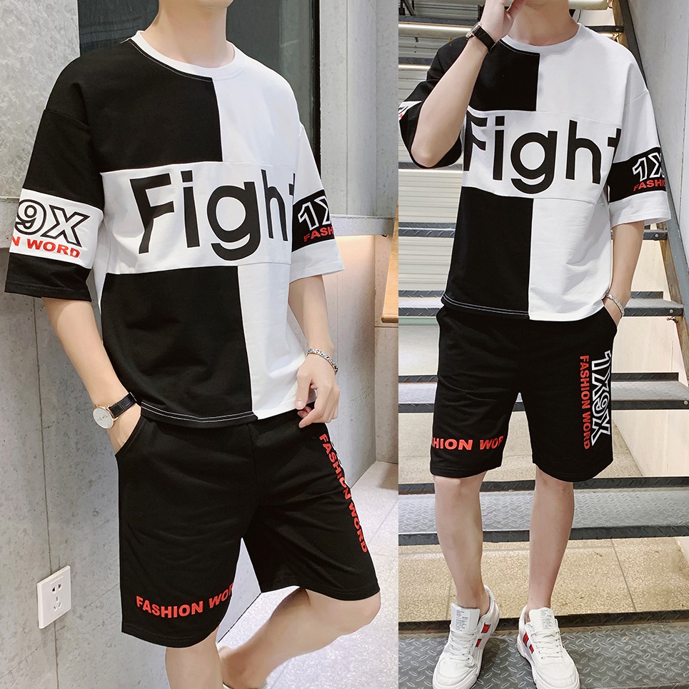 Bộ Quần Áo Nam In Họa Tiết Chữ FIGHT Thời Trang Zenkonam MEN QA 075C