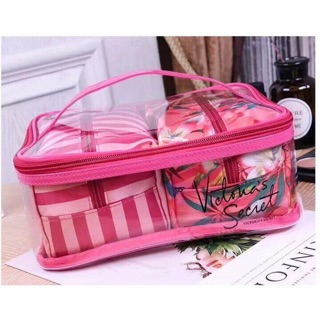 Freeship 99k TQ_Set Túi đựng mỹ phẩm Victoria Secret