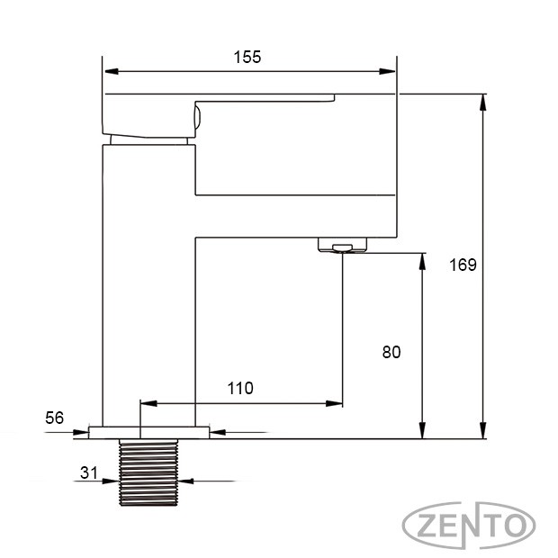 Vòi chậu lavabo nóng lạnh Zento - ZT2198-1new