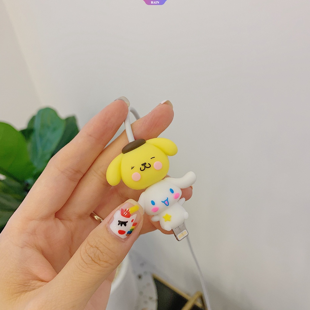 Phụ Kiện Bảo Vệ Đầu Dây Cáp Sạc Hình Cinnamoroll My Melody Kuromi Sanrio Đáng Yêu