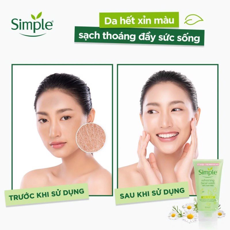 Gel Rửa Mặt Dịu Nhẹ, Dành Cho Da Nhạy Cảm Simple Kind To Skin Refreshing Facial Wash 150ml