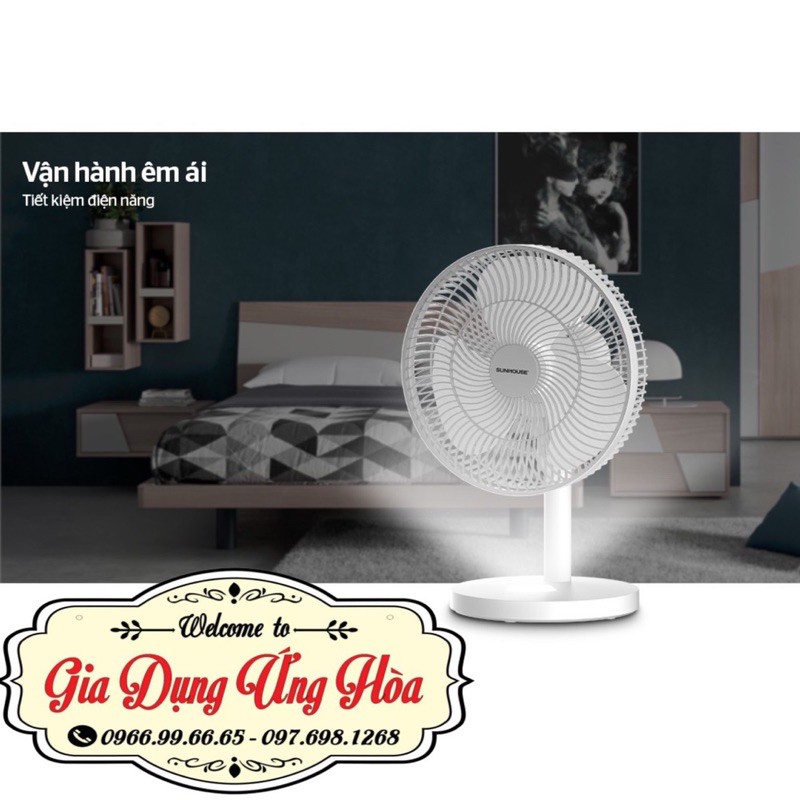 Quạt tích điện, quạt sạc tích điện SUNHOUSE SHD7115 mẫu mới hè 2021