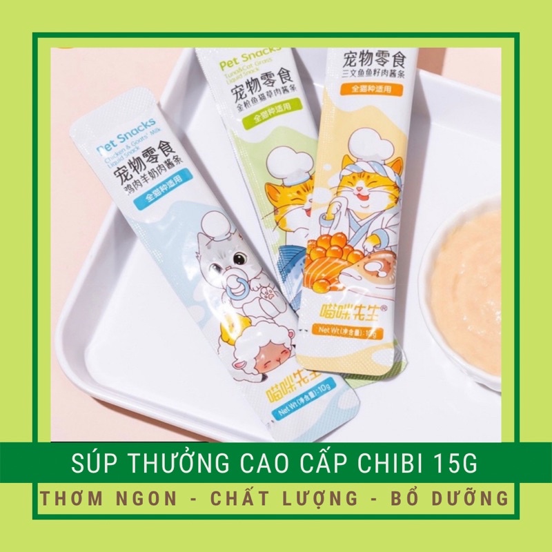 Súp Thưởng Pet Snack Hình Mèo 15gr  - Súp Thưởng Cho Mèo Gồm 3 Vị | Thơm Ngon Bổ Dưỡngh