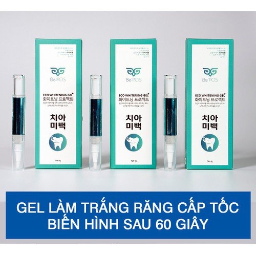 Gel trắng răng Be'Pos Eco Whitening Gel