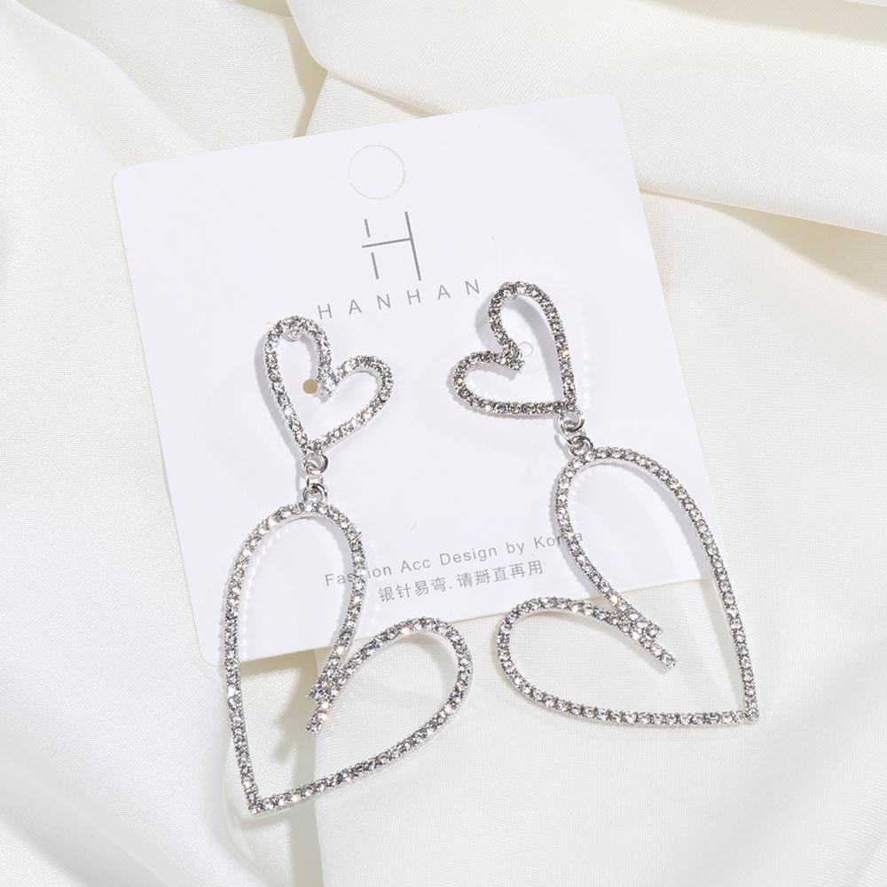 Bông Tai Dạng Vòng Hình Trái Tim Đôi Thời Trang Đẹp Mắt 1 #