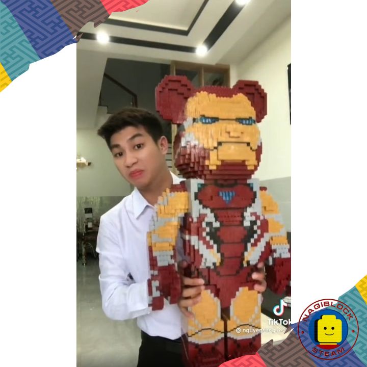 Mô hình lắp ráp BEARBRICK IRON MAN 73 cm XJ-10967 decor