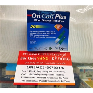 que thử tiểu đường oncall plus và oncall EZ hộp 50que