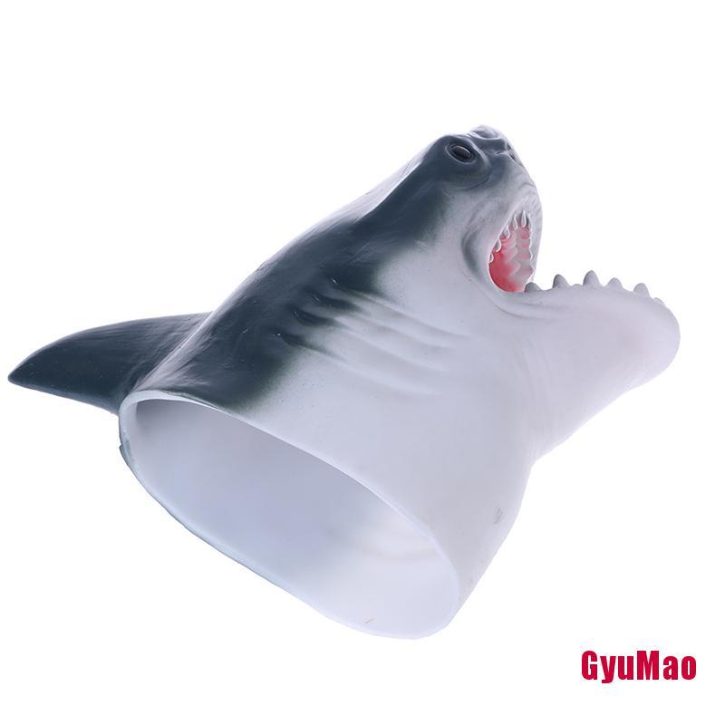 Găng Tay Con Rối Bằng Cao Su Mềm Hình Cá Mập Dễ Thương