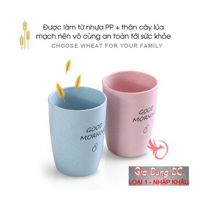 [Hàng Cao Cấp] Khay nhả kem kèm 2 cốc đánh răng tự động lúa mạch - dụng cụ gắn tường tiện ích
