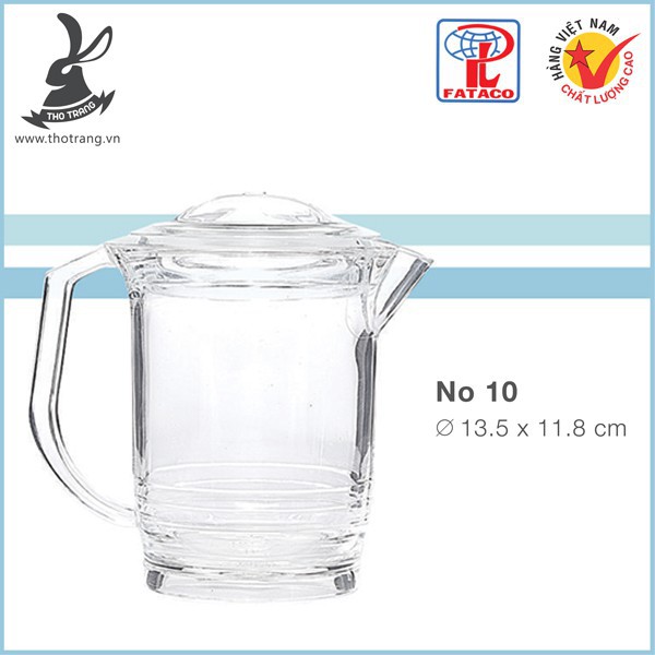Bình Nước N08 Nhựa Trong Acrylic Cao Cấp Fataco Việt Nam - Chính Hãng