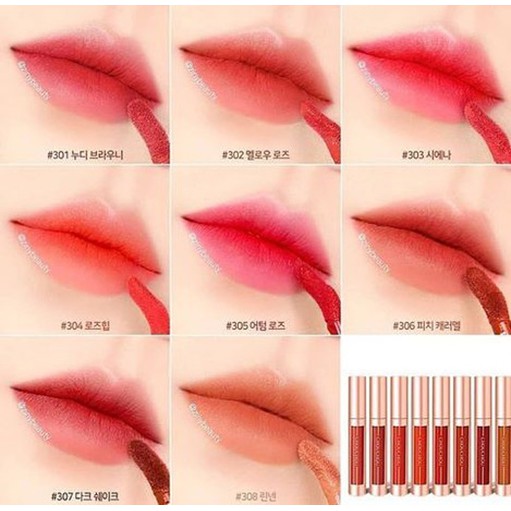 Son kem lì Chou Chou Professional Matt Lip Hàn Quốc 5ml (#304 Rose Hip)