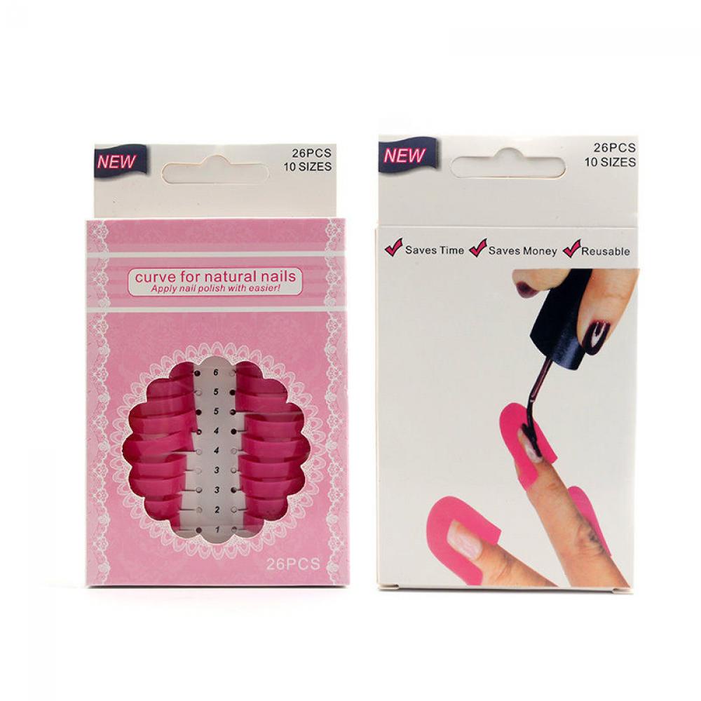 [Hàng mới về] Bộ 26 tấm khuôn chắn hỗ trợ sơn móng tay bảo vệ chuyên dụng