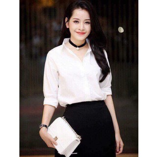 [siêu rẻ] Áo sơ mi trơn #Nữ ( Thô mềm cực hót ) shop yêu thích