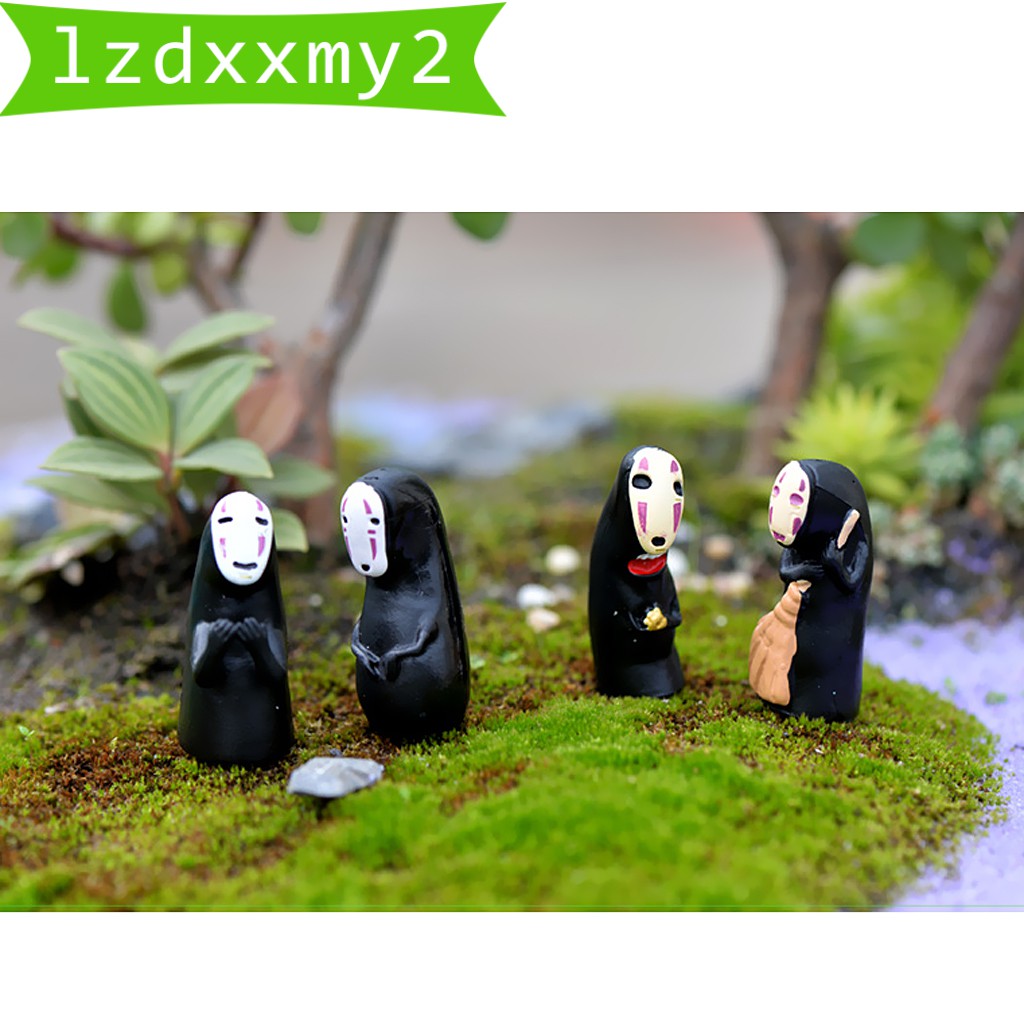 Set 4 Tượng Người Vô Diện Mini Bằng Nhựa Resin Trang Trí Tiểu Cảnh Sân Vườn DIY