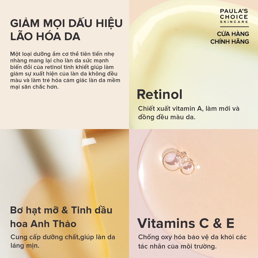 Kem dưỡng thể chống lão hóa làm săn chắc da Paula's Choice Skin - Smoothing Retinol Body Treatment 118ml- 5800